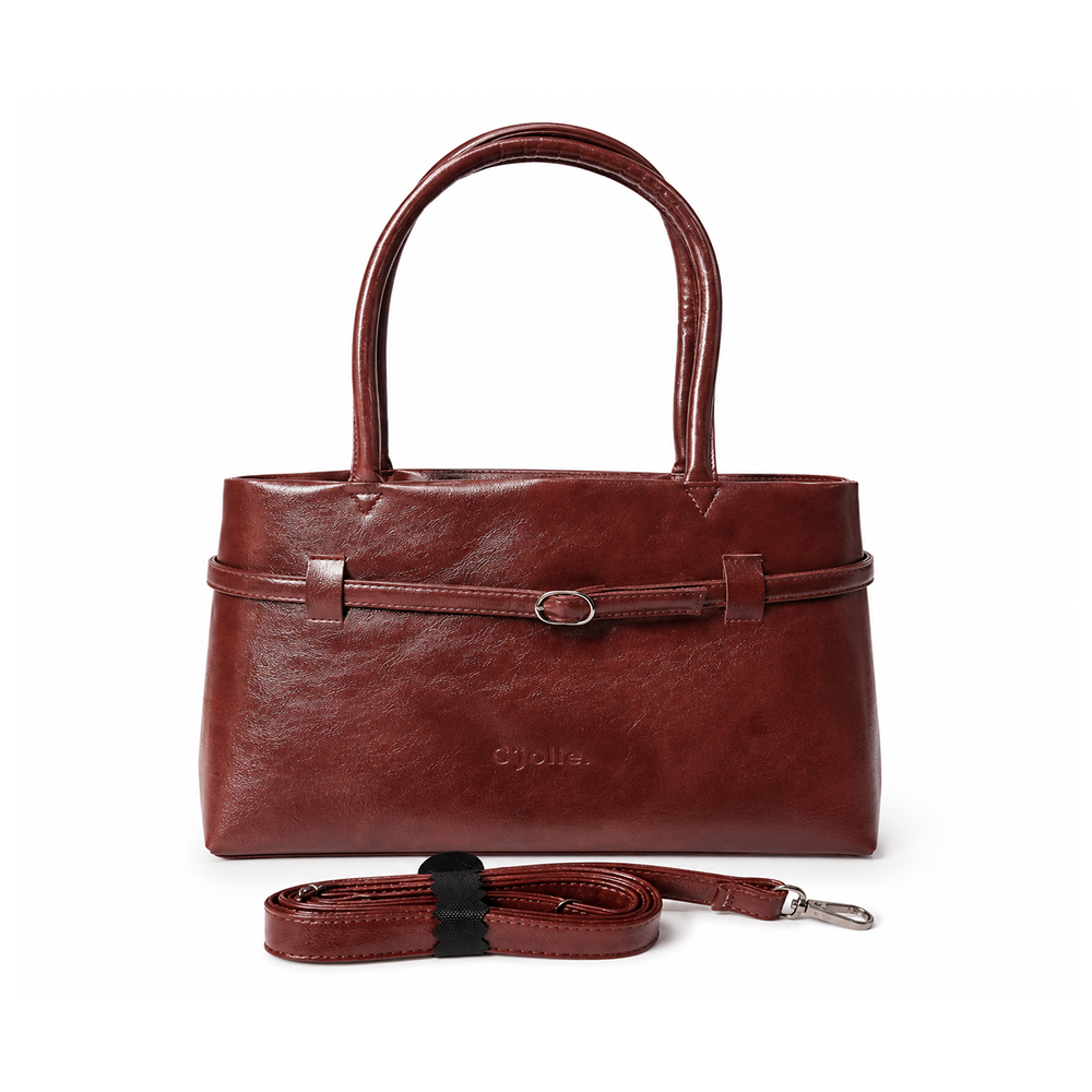 LYNA burgundy red